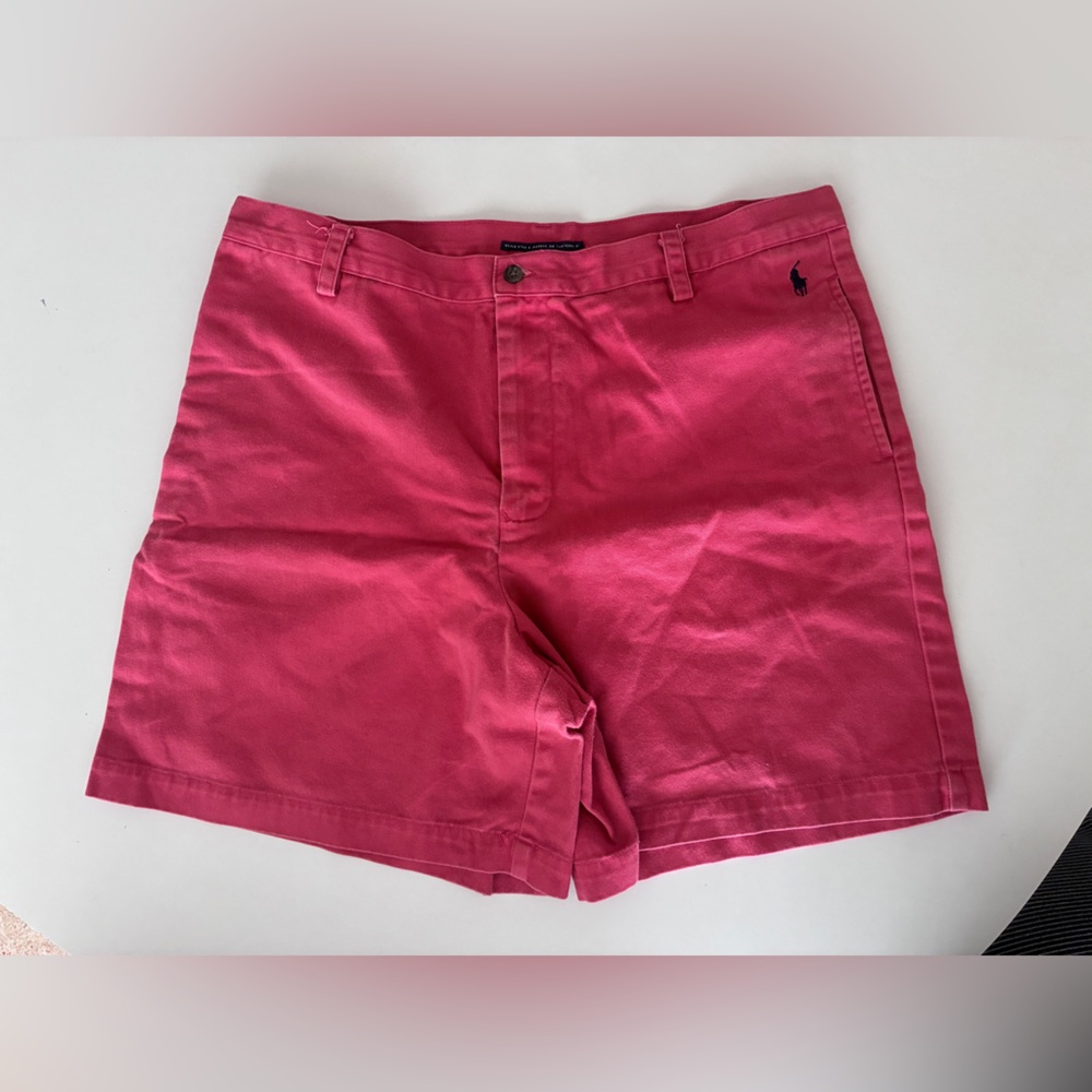 Ralph Lauren Red Shorts with Embroidered Logo vintage